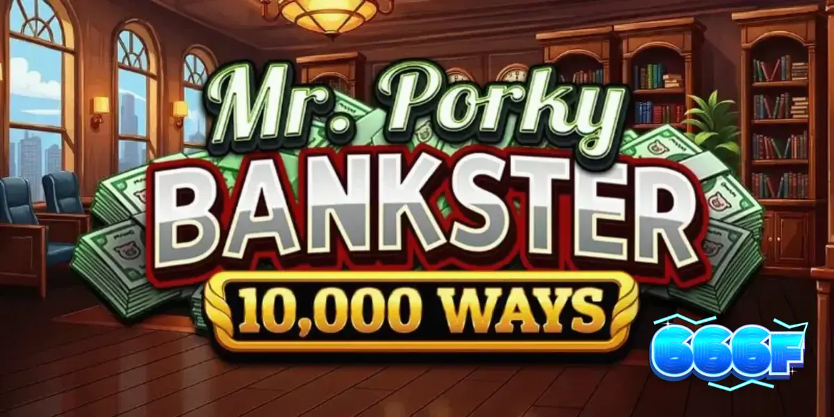 Mr. Porky Bankster 10,000 Ways slot machine interface with golden piggy bank theme
