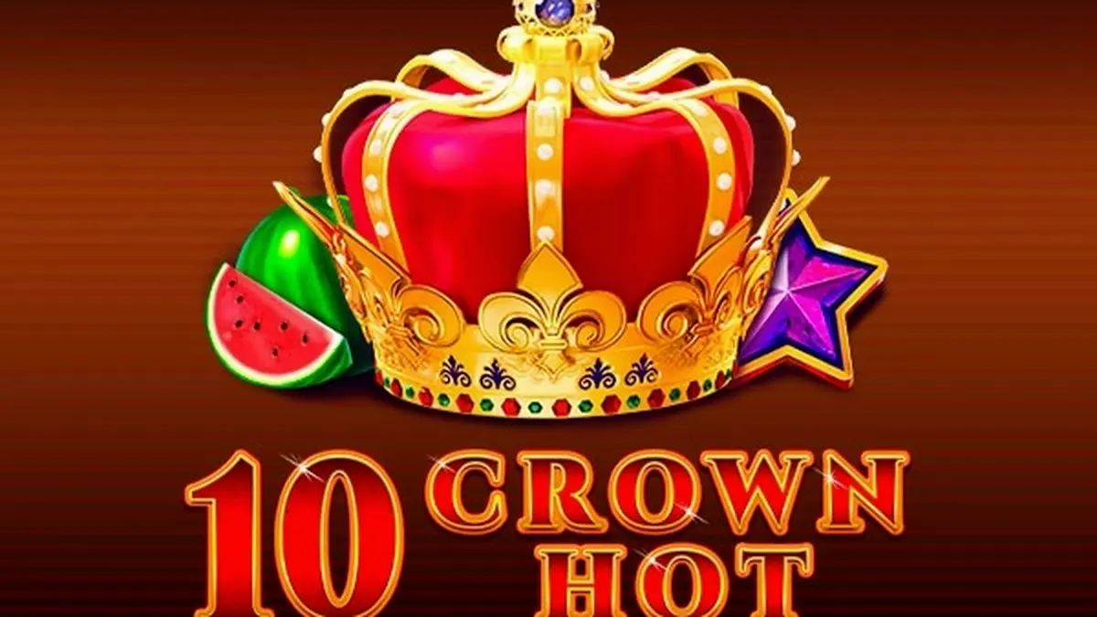 Tampilan layar permainan slot 10 Crown Hot dengan simbol buah klasik